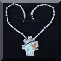 J10. Sterling silver and turquoise necklace. 